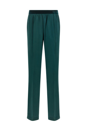 silk trousers Green