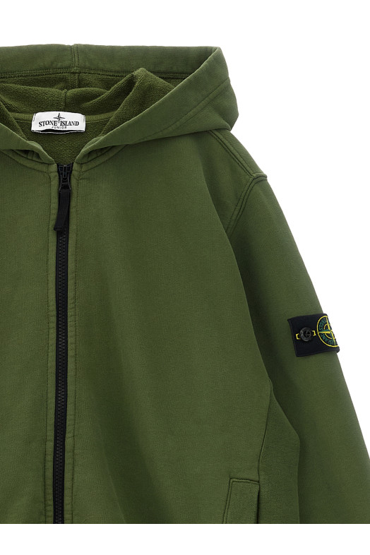 'Badge Stone Island' hoodie Green
