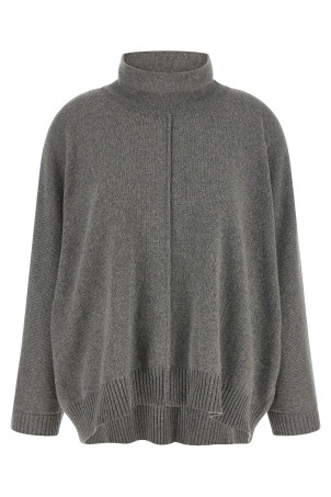 Central stitching sweater Gray