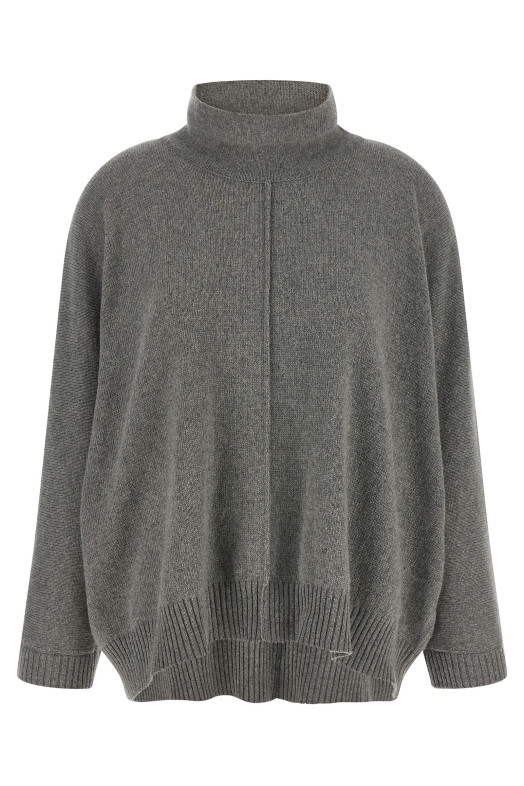 Central stitching sweater Gray