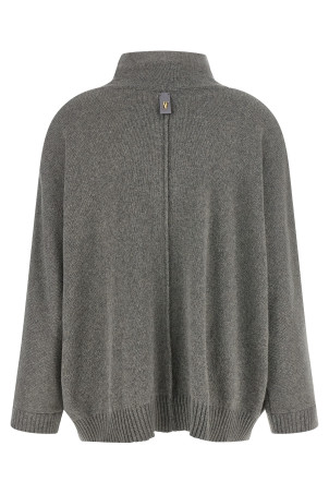 Central stitching sweater Gray