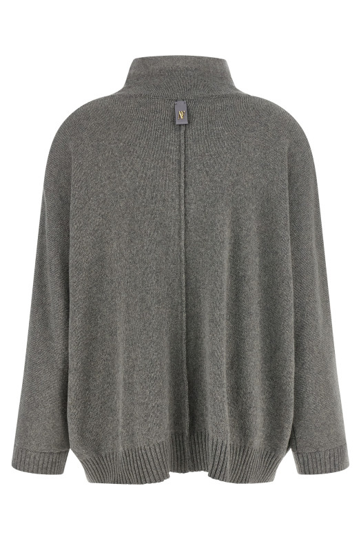 Central stitching sweater Gray