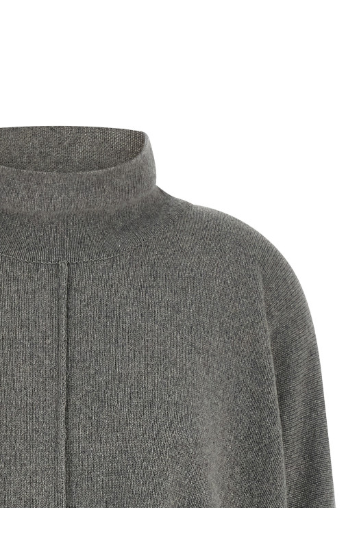 Central stitching sweater Gray