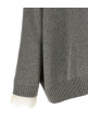 Central stitching sweater Gray