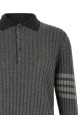 Футболка-поло «2-в-1» з ефектом «тромп-оіль», сіра THOM BROWNE MKP166AY1018982
