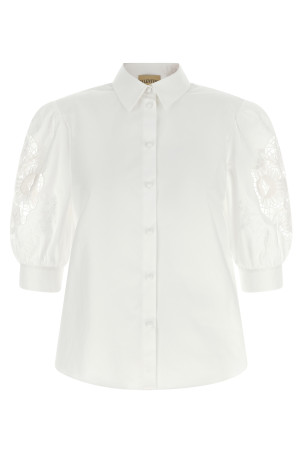 Valentino Garavani macramé insert shirt White