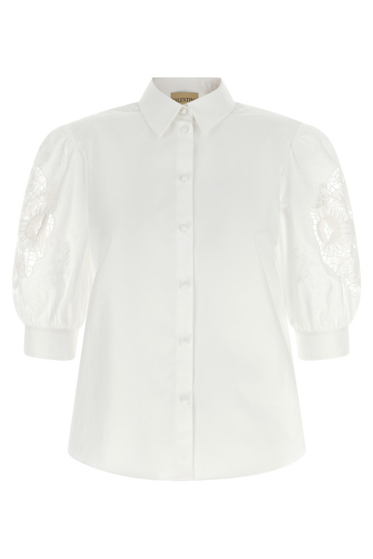 Valentino Garavani macramé insert shirt White