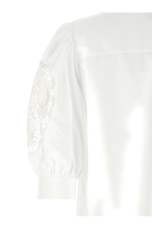 Valentino Garavani macramé insert shirt White