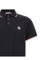 Tricolor trim polo shirt Blue