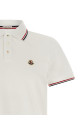Tricolor trim polo shirt White