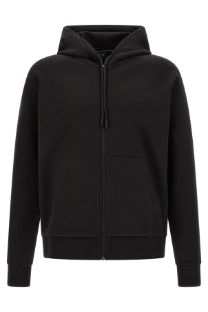 Худи из хлопка, чёрного цвета HUGO BOSS 50565305001