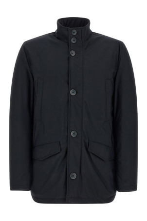 Куртка с высоким воротником, синяя HERNO PI001358U12346SZ9200