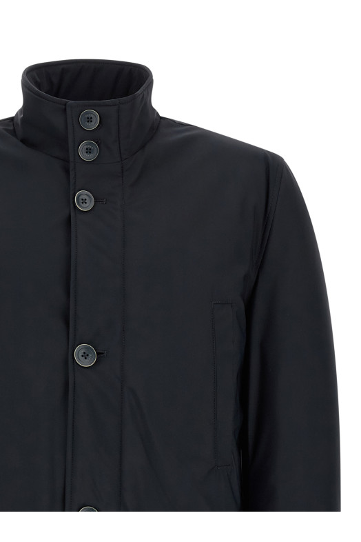 Куртка с высоким воротником, синяя HERNO PI001358U12346SZ9200