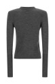 Padded shoulder sweater Gray