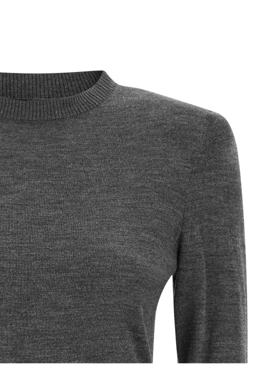 Padded shoulder sweater Gray