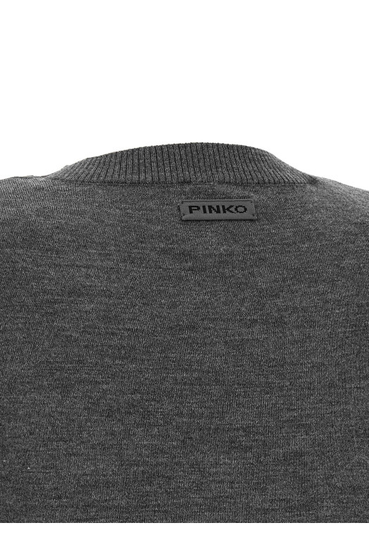 Padded shoulder sweater Gray