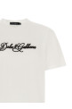 Футболка с вышитым логотипом, белая DOLCE & GABBANA G8PT1ZG7P9KW0800