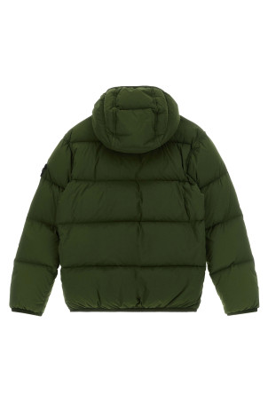 'Badge logo' parka Green