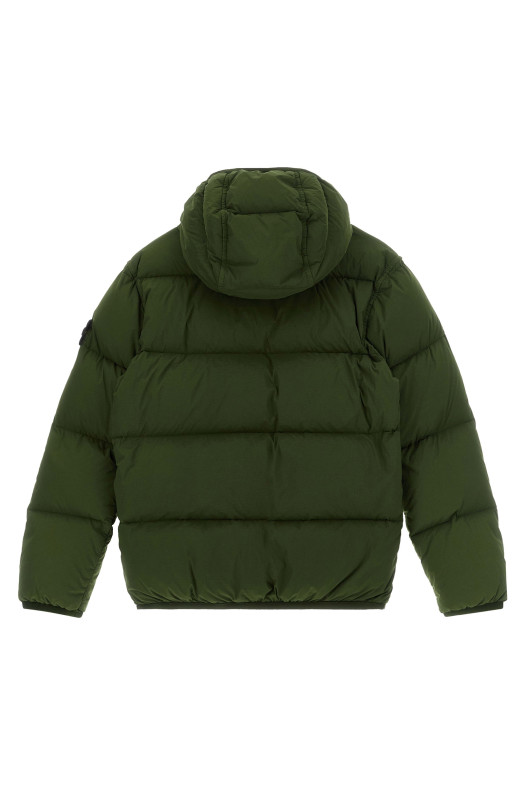 'Badge logo' parka Green