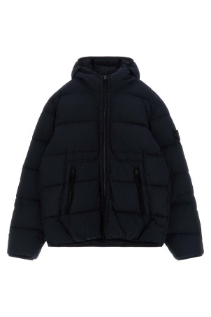 'Badge logo' parka Blue