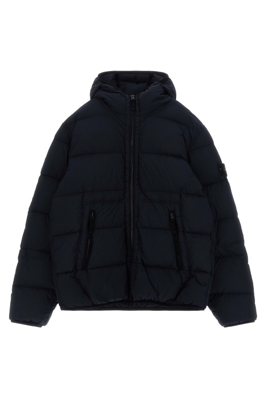 'Badge logo' parka Blue