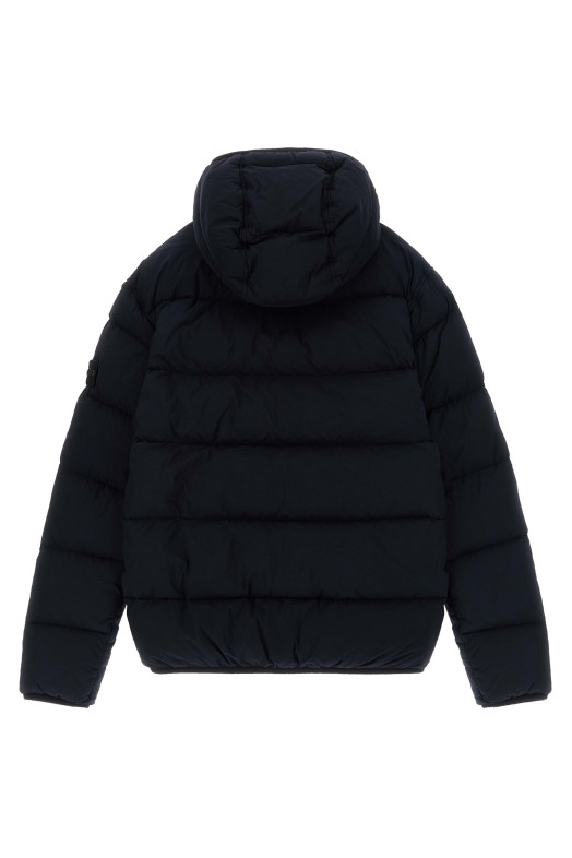 'Badge logo' parka Blue