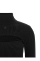 Свитер с вырезами, чёрный COURREGES 326MPU289FI00019999