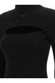 Свитер с вырезами, чёрный COURREGES 326MPU289FI00019999