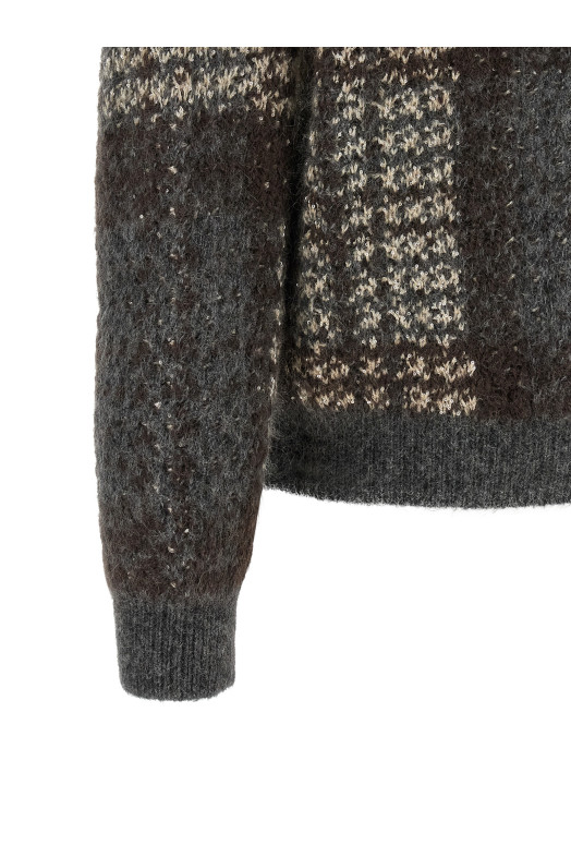 Double 'Dazzling Tartan' cardigan Gray