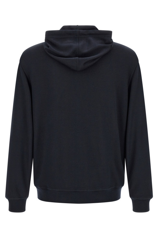 Cashmere and silk hoodie Blue