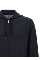 Cashmere and silk hoodie Blue