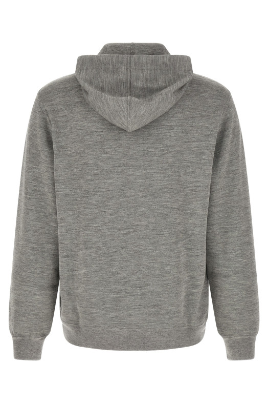 Cashmere and silk hoodie Gray