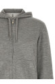 Cashmere and silk hoodie Gray