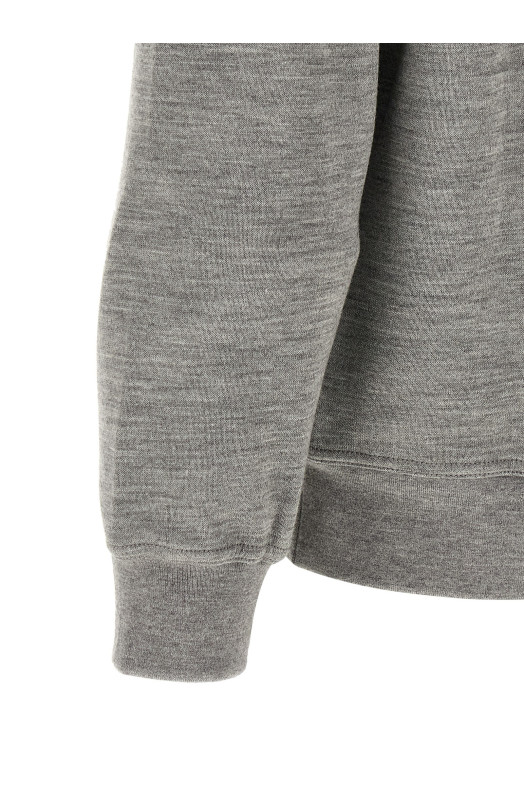 Cashmere and silk hoodie Gray