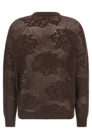 'Flower Lace' sweater Brown