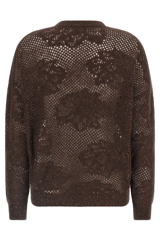 'Flower Lace' sweater Brown