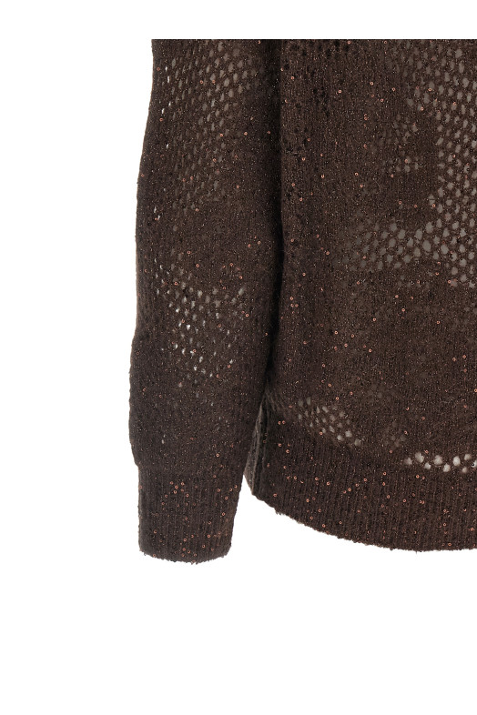'Flower Lace' sweater Brown
