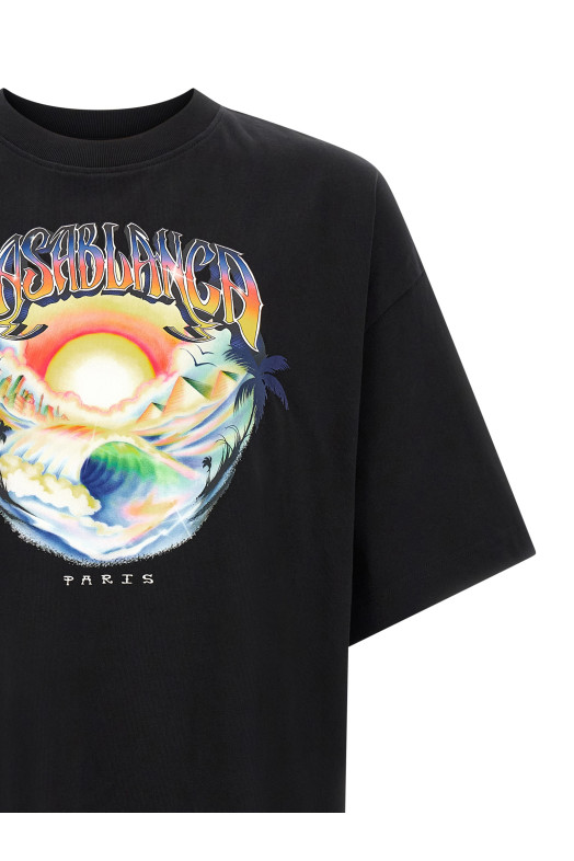 'Airspray' print T-shirt Black