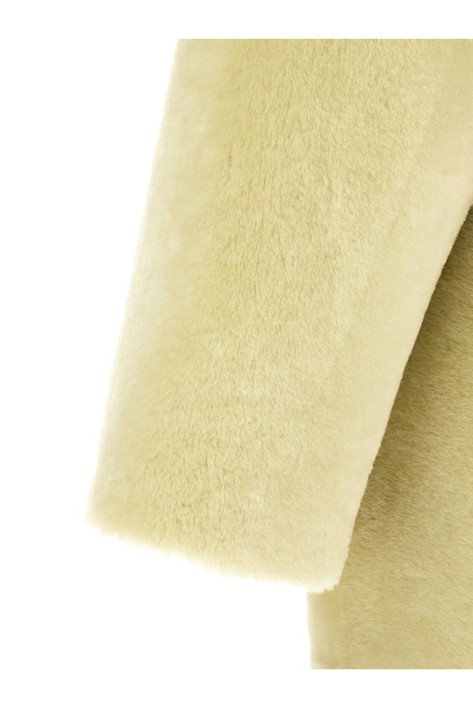 Длинная меховая шуба зеленого цвета BLANCHA 26106300GIADA