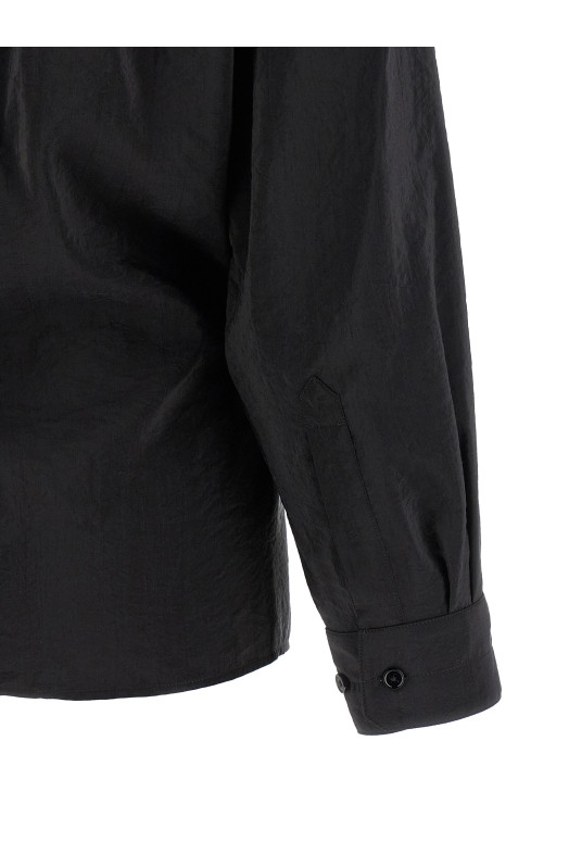 'Straight collar twisted' shirt Black