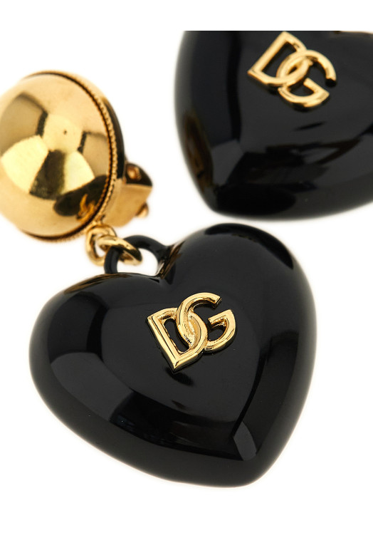 DG heart earrings Black