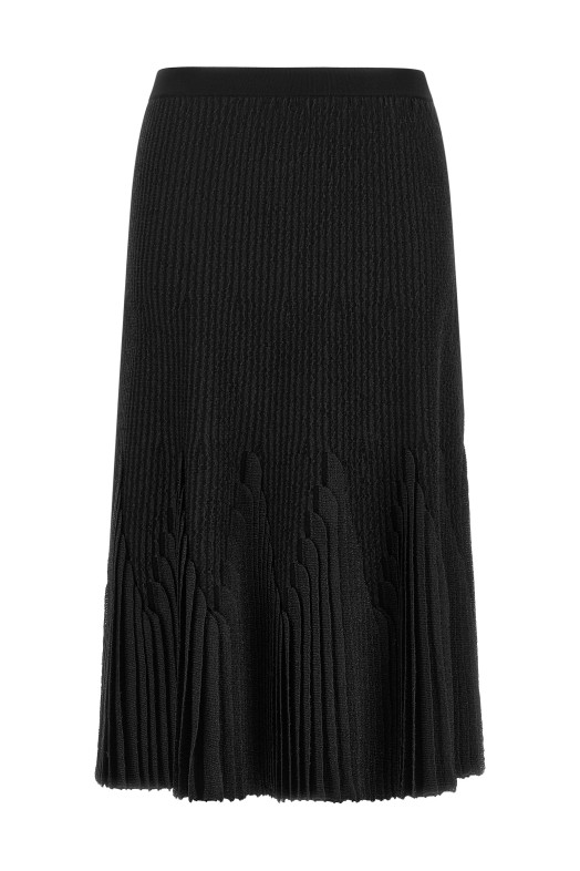 Юбка с оборками, чёрная ELISABETTA FRANCHI GK34S66E2110