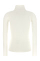 Turtleneck embroidery à jour White