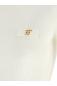 Turtleneck embroidery à jour White