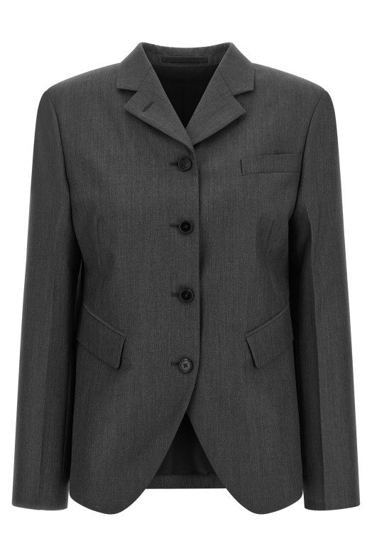 Однобортный блейзер серого цвета JIL SANDER J03BN0222J40275023