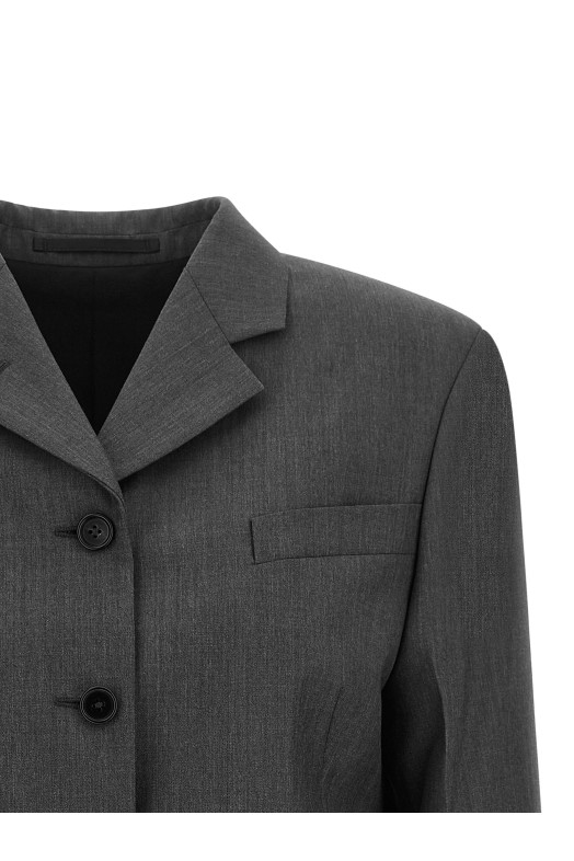 Однобортный блейзер серого цвета JIL SANDER J03BN0222J40275023