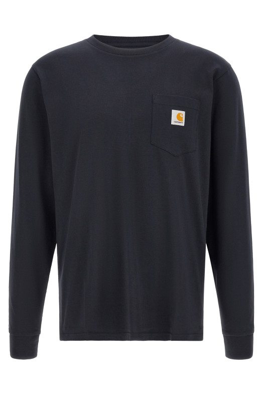 Футболка с логотипом-нашивкой, синяя CARHARTT WIP I0304371CXX