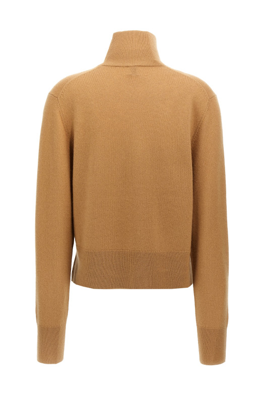 'Cropped Turtleneck' turtleneck sweater Beige