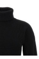 Ribbed wool turtleneck sweater Black