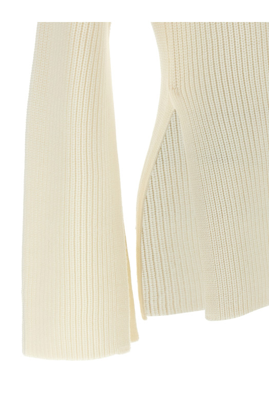 'Slit Sleeve' sweater White